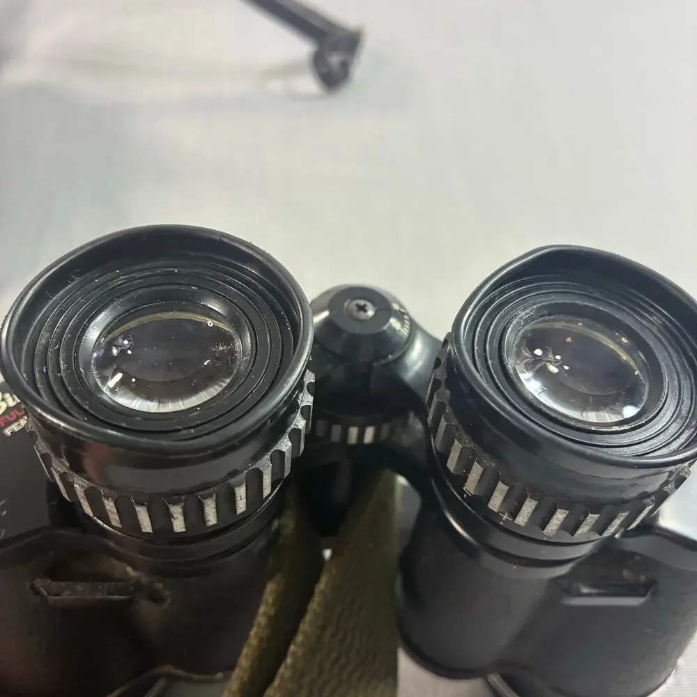 Vintage Binolux 7x35 Binoculars Extra Wide Angle 11° 578ft Japan w Case